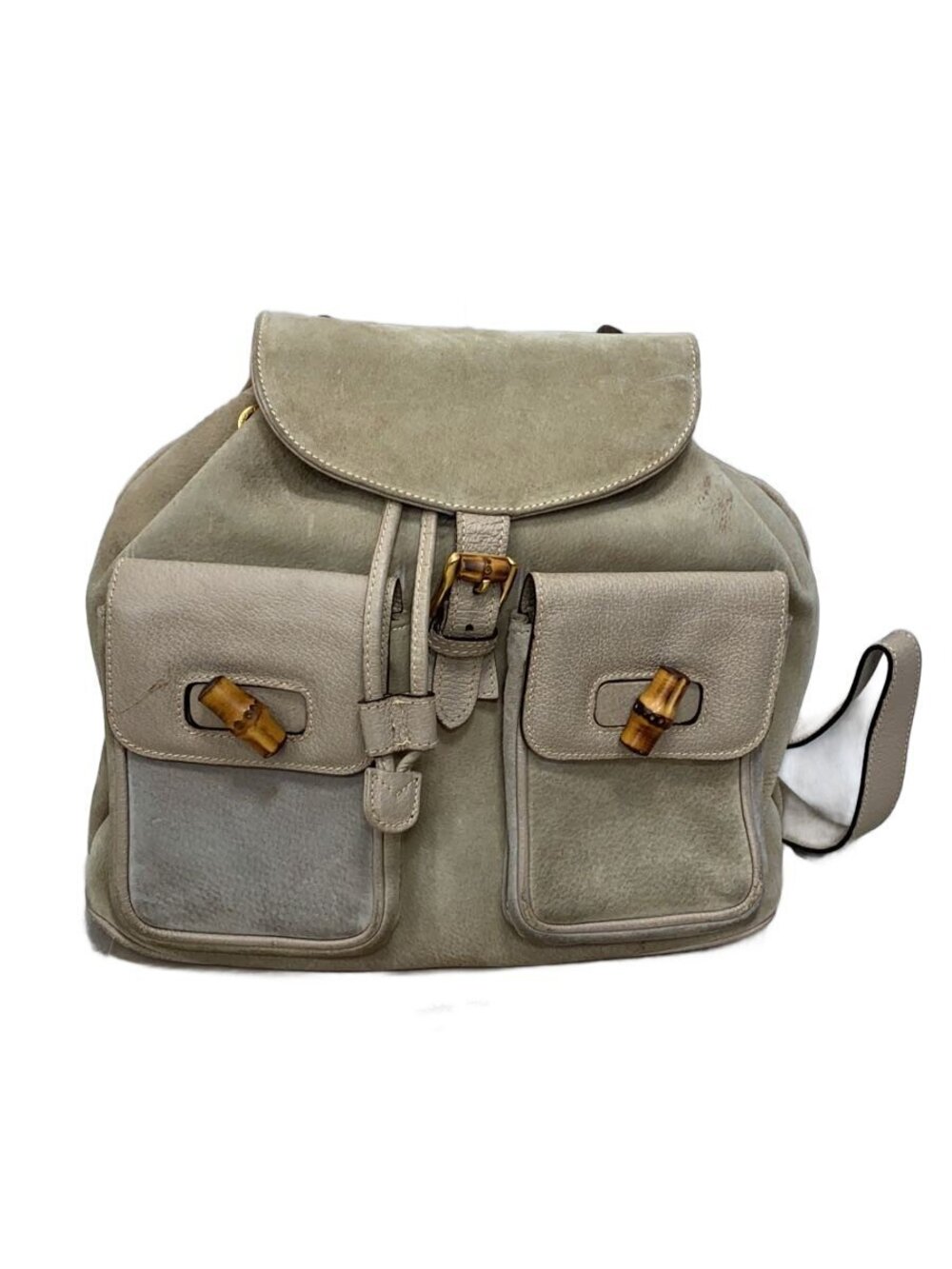 Gucci Backpack Rucksack Daybag Leather Green Green